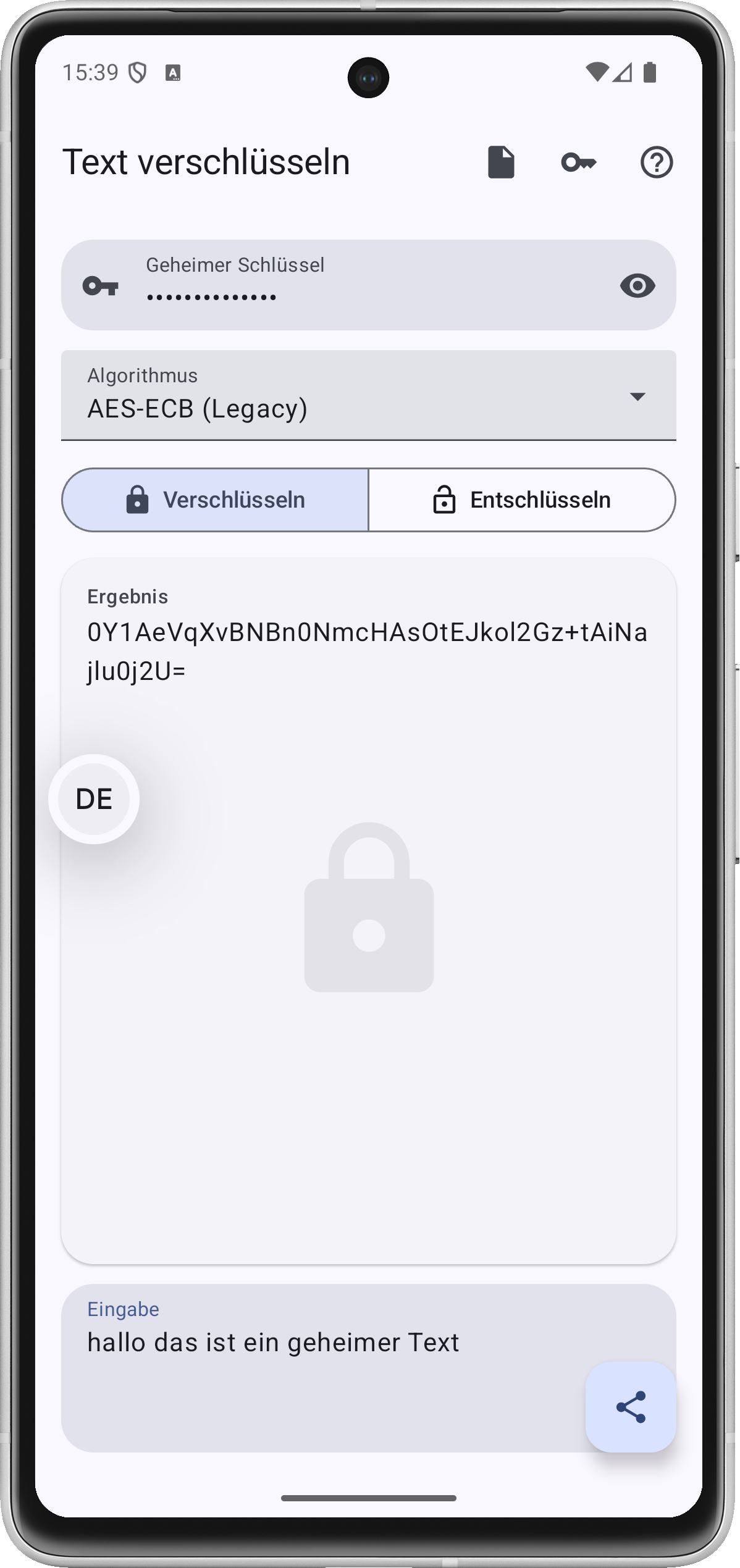 Text verschlüsseln