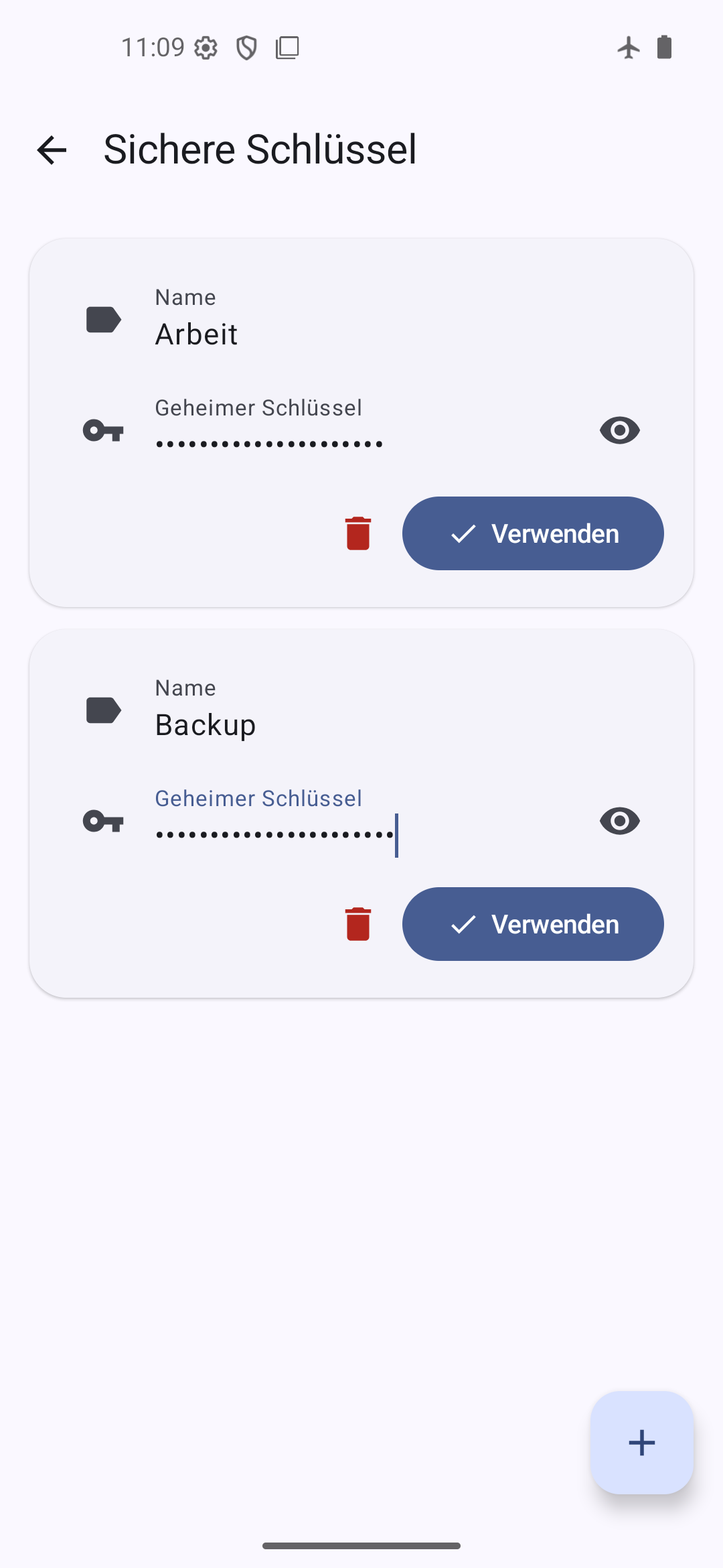 Mehrere benannte geheime Schlüssel verwalten